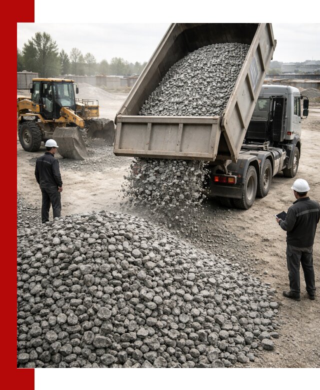 Доставка гранитного щебня фракции 20-40 в асбесте