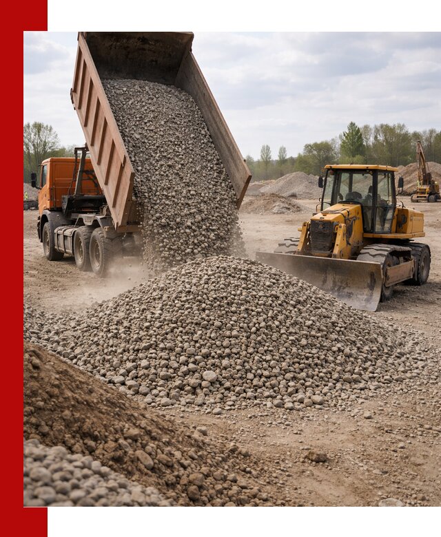 Доставка гравийного щебня фракции 40-70 в асбесте