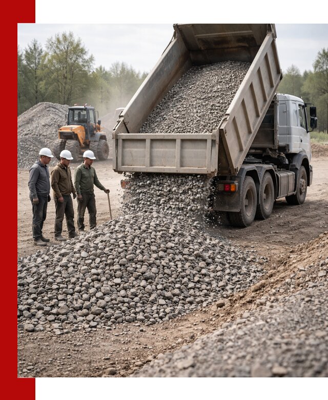 Доставка гравийного щебня фракции 70-120 в асбесте