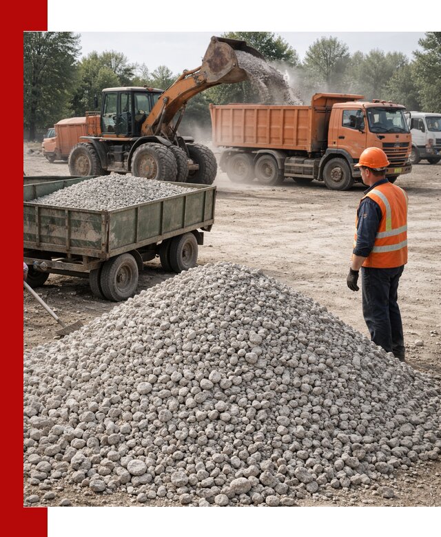 Доставка известнякового щебня фракция 20–40 в асбесте