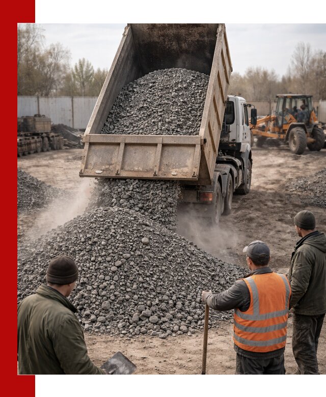 Доставка шлакового щебня в удобные сроки по выгодной цене в асбесте