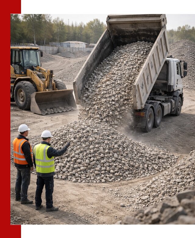 Вторичный щебень фракция 40–70 доставка в асбесте