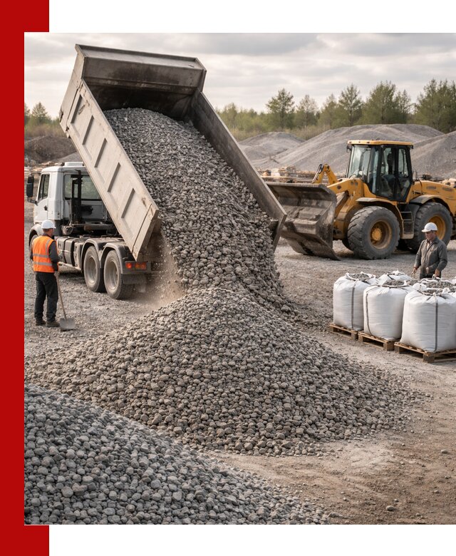 Бетонный щебень фракция 5–20 с доставкой в асбесте