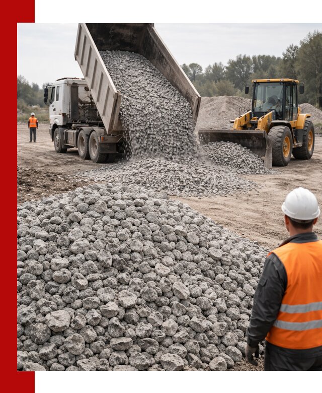 Доставка бетонного щебня фракции 20-40 в асбесте