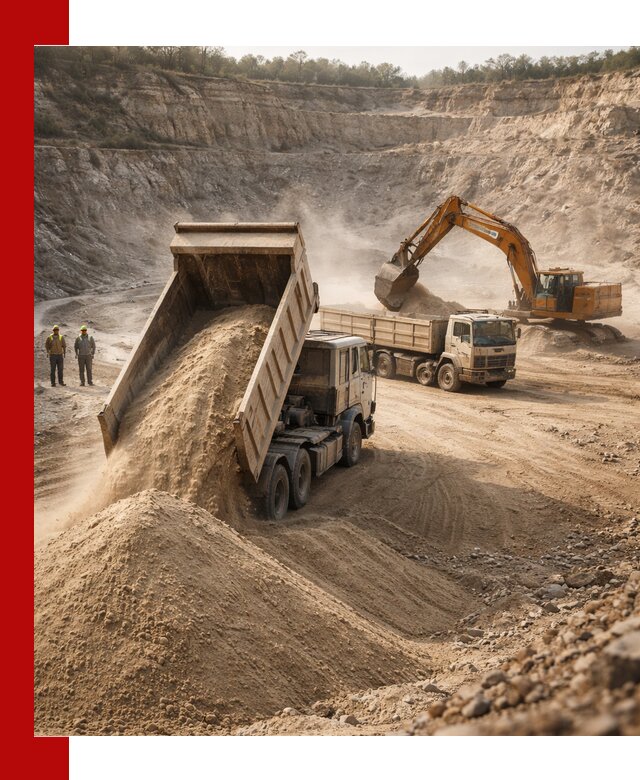 Карьерный песок навалом с доставкой в асбесте