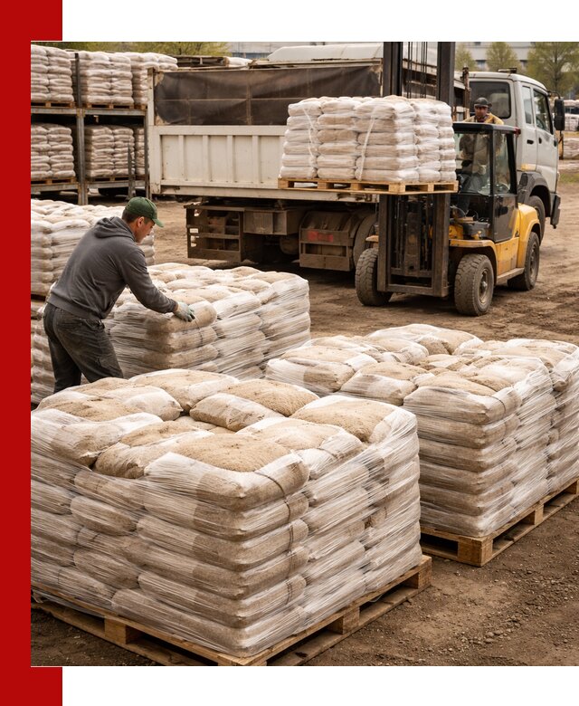 Карьерный песок в мешках с доставкой в асбесте