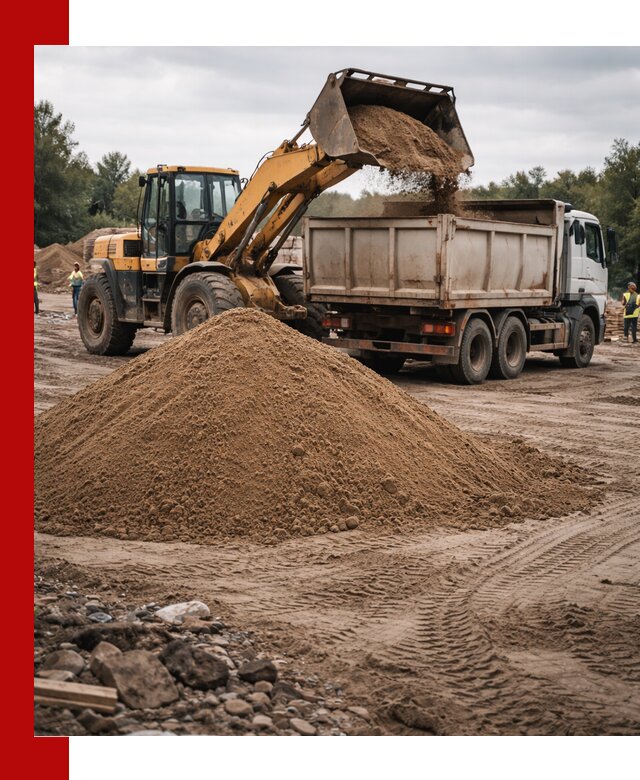 Доставка речного песка навалом в асбесте быстро и выгодно