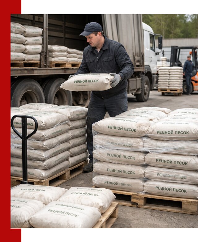 Речной песок в мешках с доставкой в асбесте