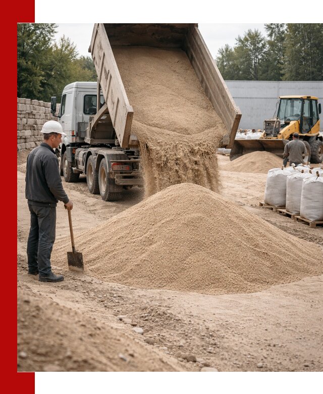 Кварцевый песок фракция 0–3 мм с доставкой в асбесте
