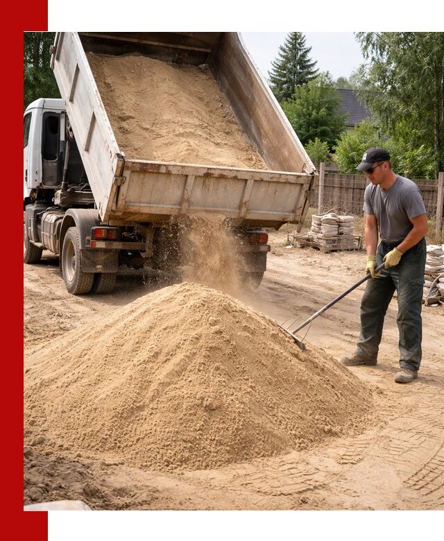 Доставка сухого песка самосвалами в асбесте