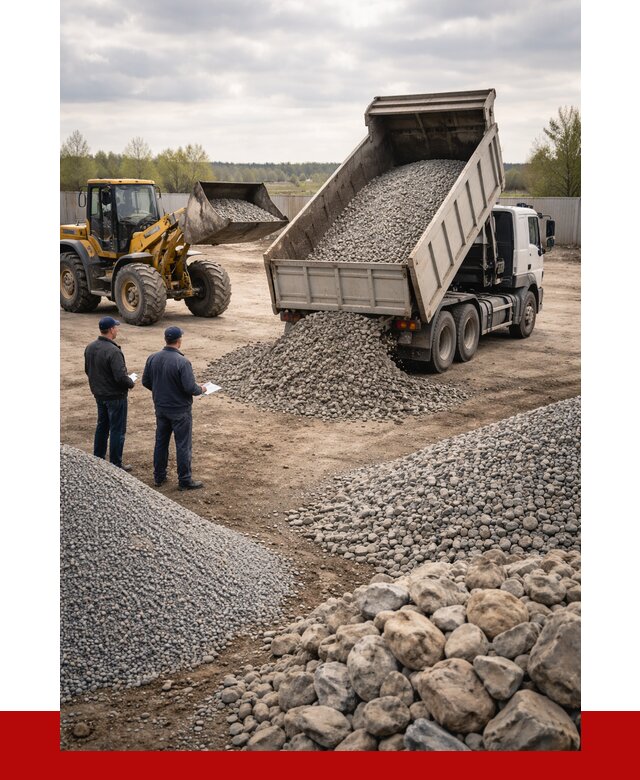 Гравий и камень с доставкой в асбесте от 4245 р. - ПРОНЕРУДСбс