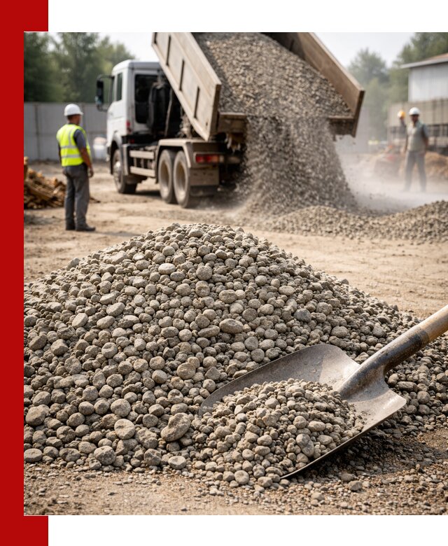 Доставка гравия фракции 20-40 в асбесте с самосвалами