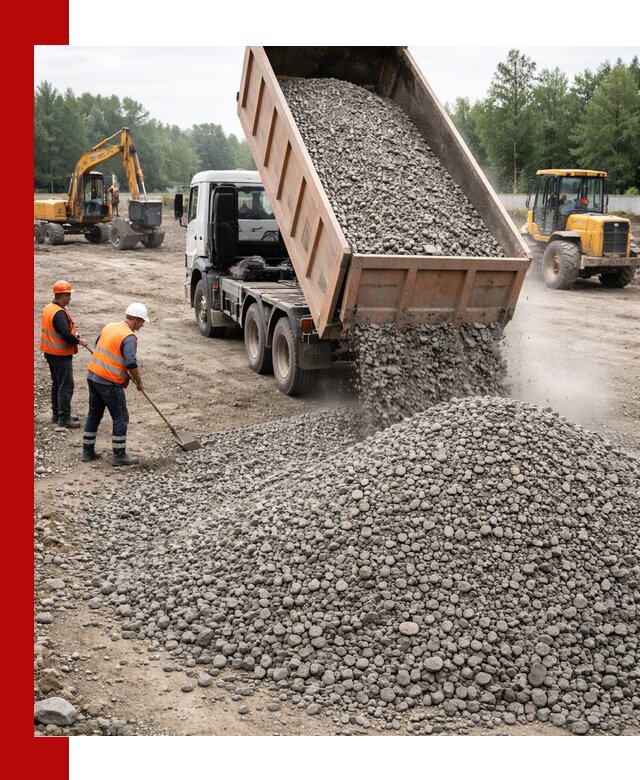 Доставка гравия фракции 40-70 в асбесте оптом и в розницу