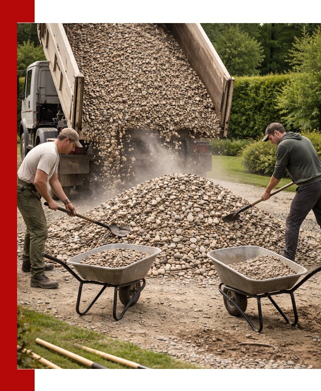 Доставка и продажа декоративной гальки в асбесте