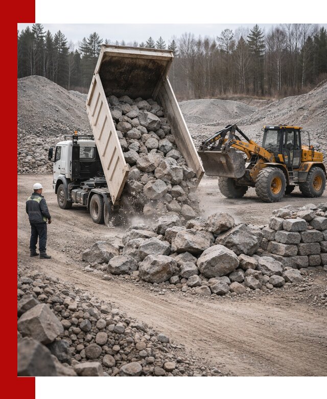 Доставка и продажа бутового гранитного камня в Асбесте