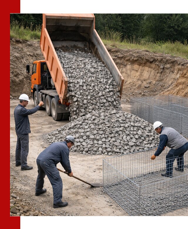 Камень для габионов с доставкой в асбесте быстро и надёжно