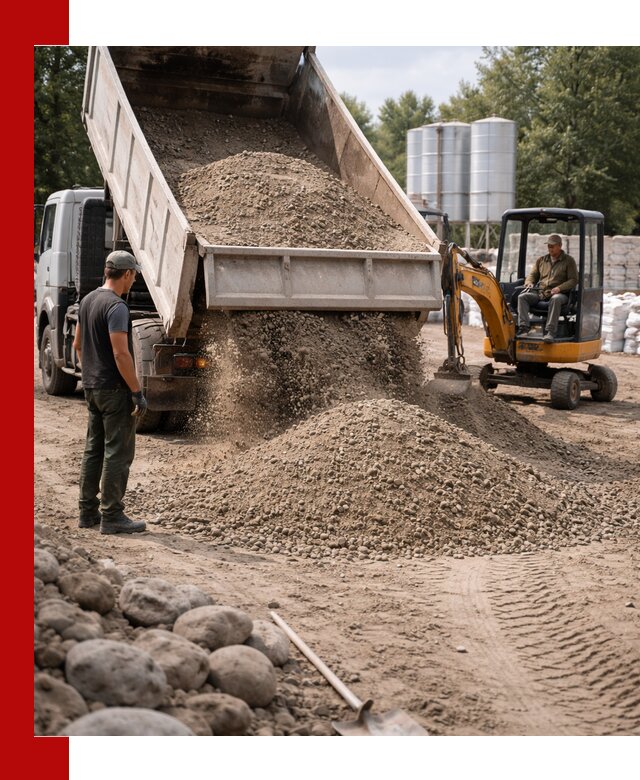 Доставка ПГС С3 в асбесте самосвалами и миксерами