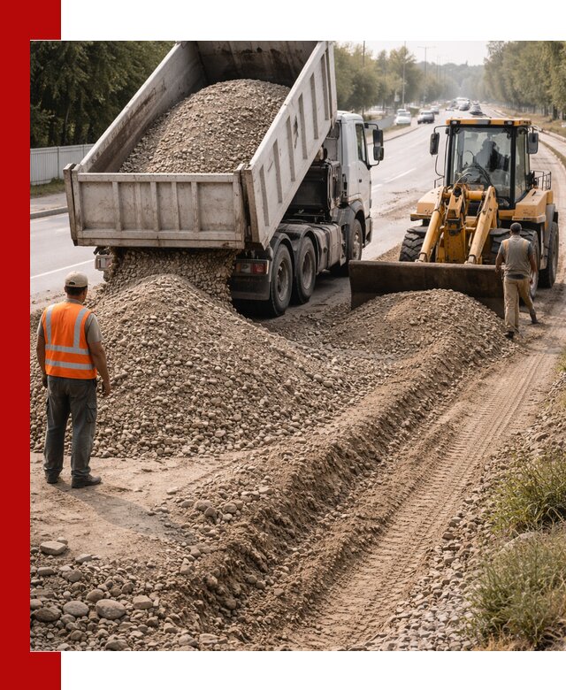 Опгс для устройства дорог и подсыпки в асбесте