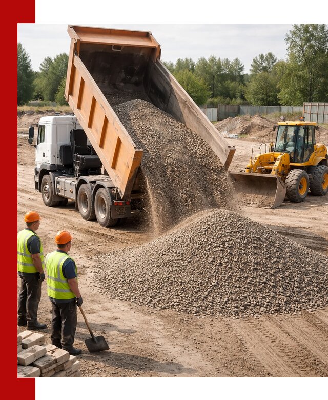 Доставка щебёночно-песчаной смеси ЩПС С7 в асбесте