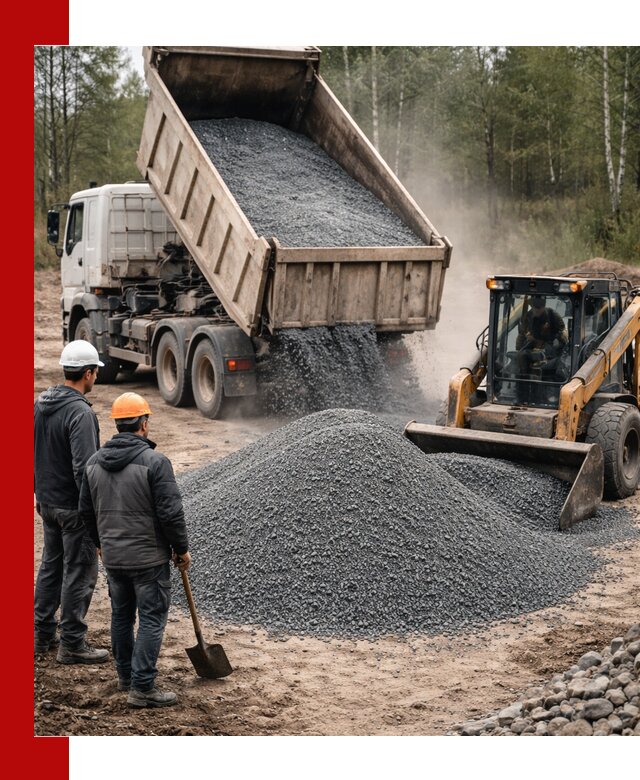 Гранитный отсев 0-5 с доставкой и разгрузкой в асбесте