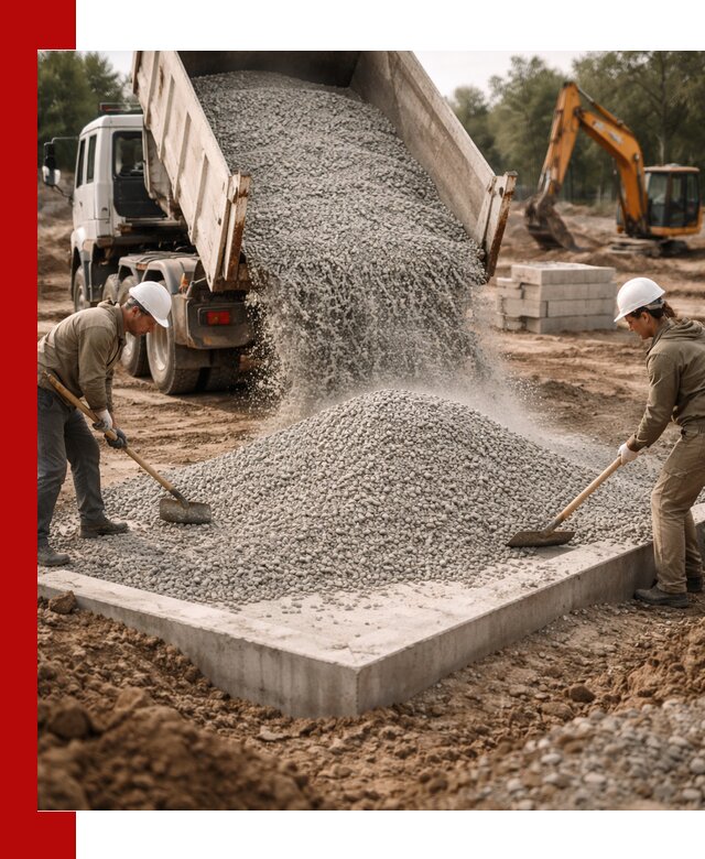 Доставка и продажа отсева для бетона в асбесте