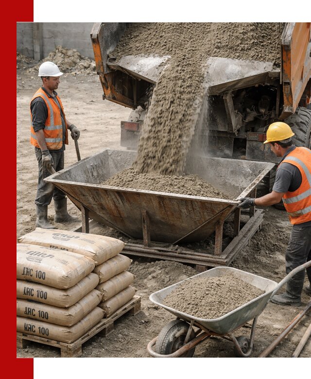 Доставка цементно-песчаной смеси М100 в асбесте