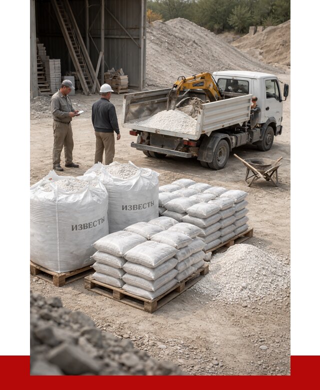Известь строительная в асбесте с доставкой от 4245 р. | ПРОНЕРУДСбс
