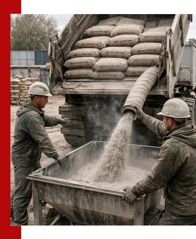 Доставка цемента М400 в асбесте оптом и в розницу