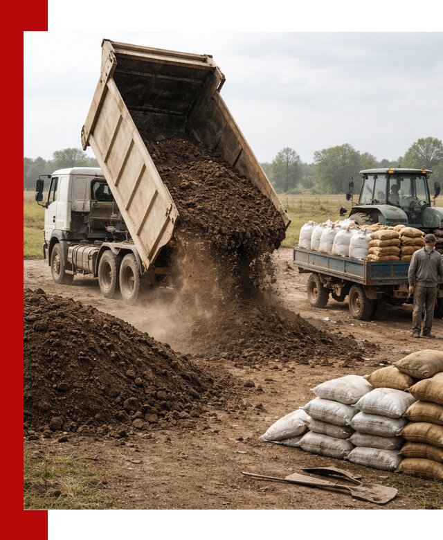 Доставка грунта и удобрений оптом в асбесте для сельхоз и строительства