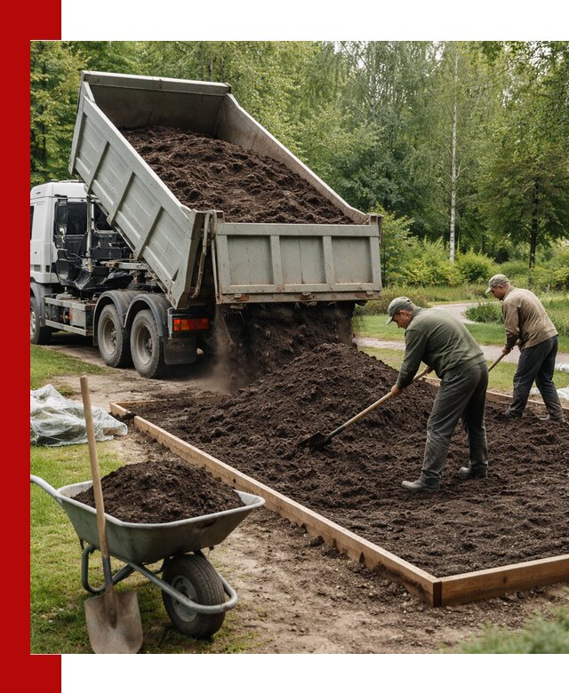 Доставка грунта для озеленения и благоустройства в асбесте