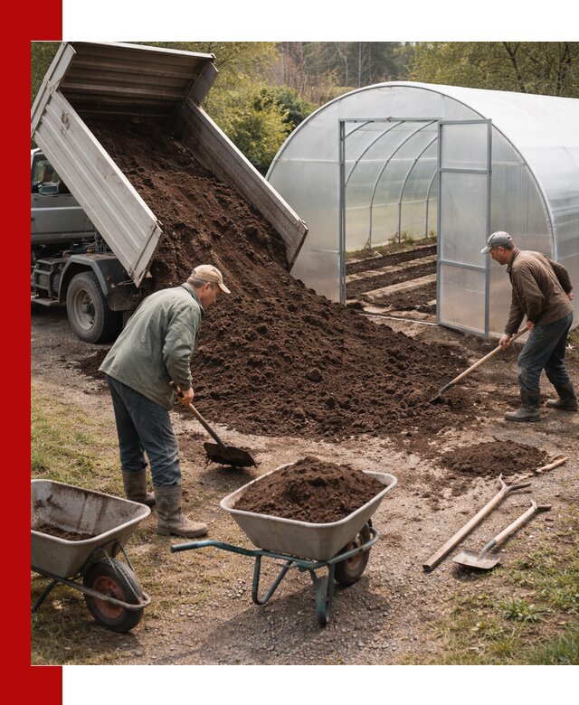 Грунт для теплицы с доставкой в асбесте — плодородный субстрат под растения