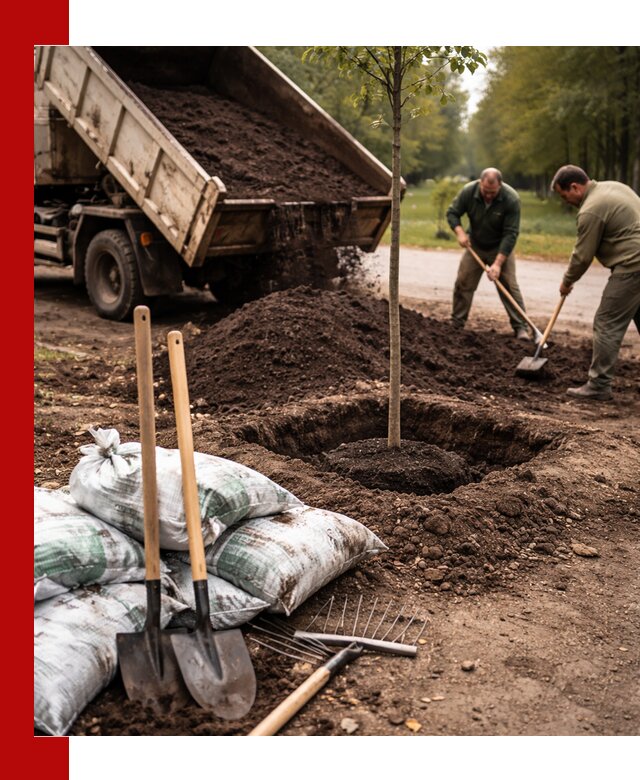 Грунт для посадки деревьев в асбесте — доставка и подготовка почвы