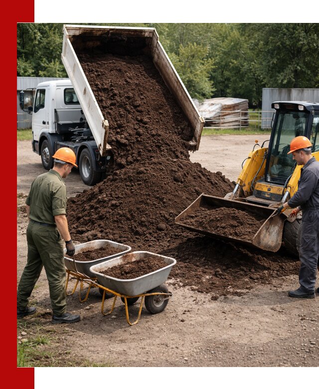 Доставка торфо-земляной смеси в асбесте для огорода и ландшафта