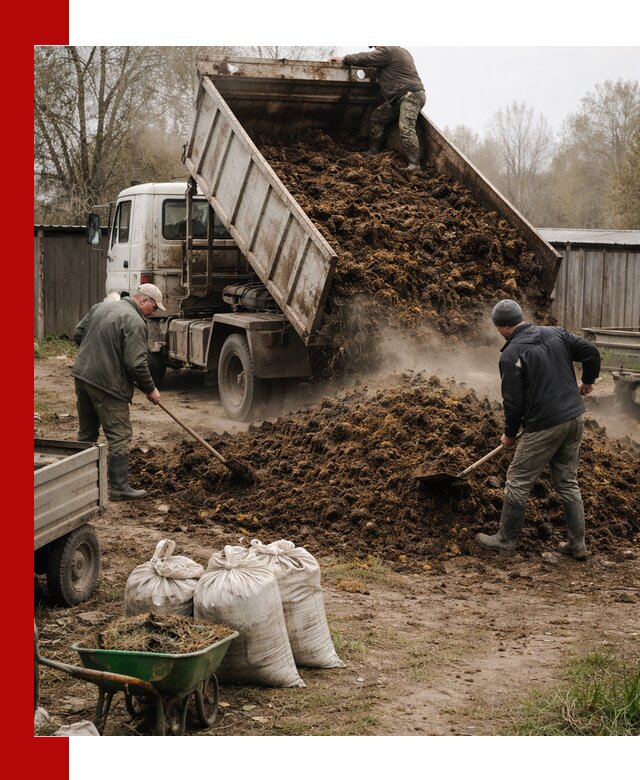 Доставка коровьего навоза самосвалом в асбесте