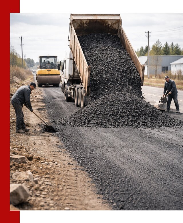 Асфальтовая крошка для дорог в асбесте — поставка и доставка