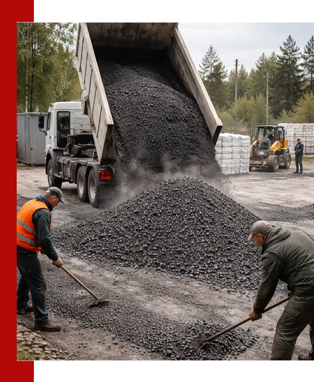 Доставка и продажа асфальтного гранулята в асбесте