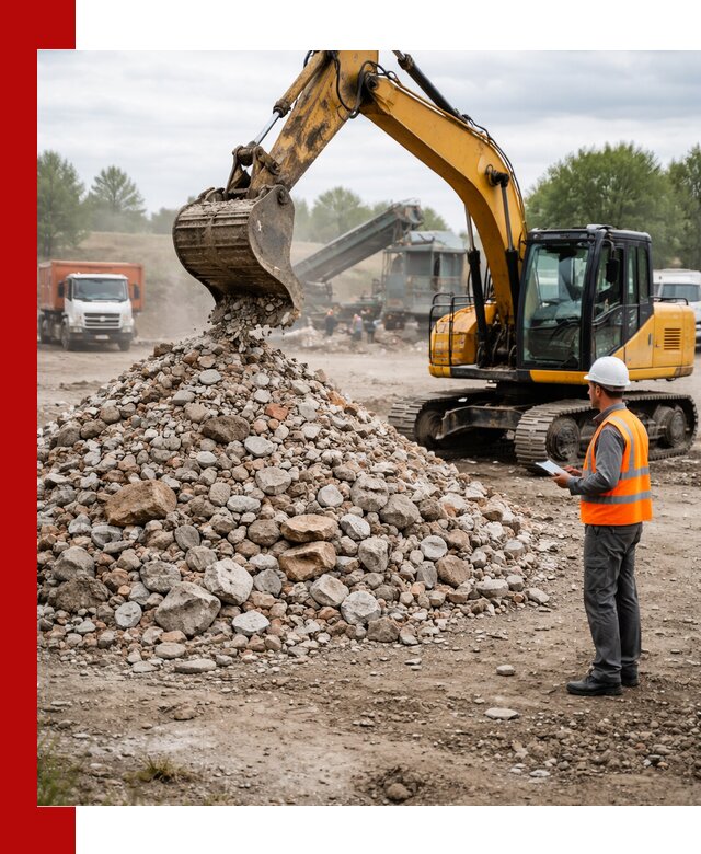Доставка и вывоз строительного боя в асбесте