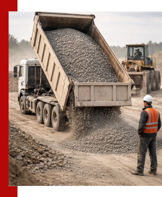 Доставка самосвалом 40 кубов цемента и сыпучих в асбесте