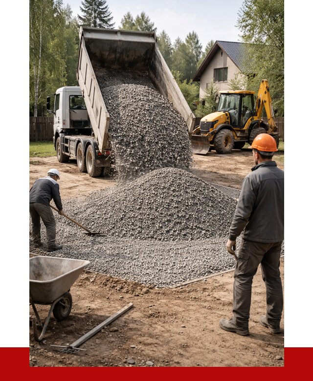 Отсыпка участка щебнем в асбесте от 6570 р. ПРОНЕРУДСбс