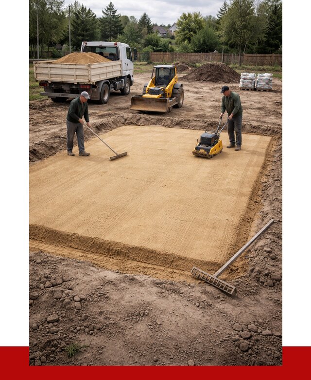 Устройство песчаной подушки в асбесте от 4548 р. ПРОНЕРУДСбс